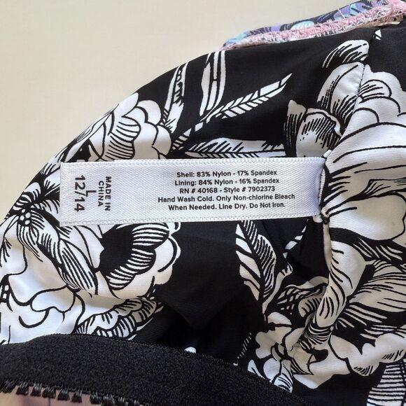 Vera Bradley Floral Halter Tankini Swimsuit 2-Piece Women’s Size L (12/14) - Picture 7 of 7